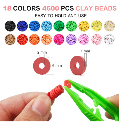 Kit De Fabricación De Pulseras Redtwo 5100 Clay Beals Para N