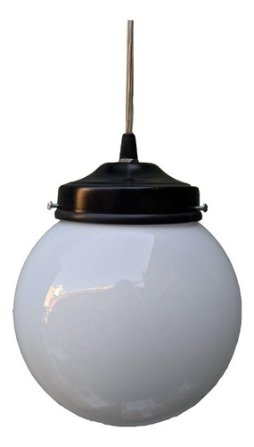 Lampara Colgante Globo Vidrio Opal Led 30cm Lk