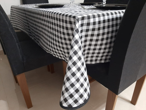 Toalha Para Mesa 10 Lugares Retangular 3,00m X 1,50m Xadrez