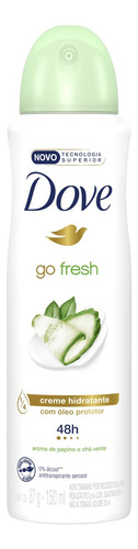 Antitranspirante em aerossol Dove Pepino e Chá Verde Go Fresh 150 ml