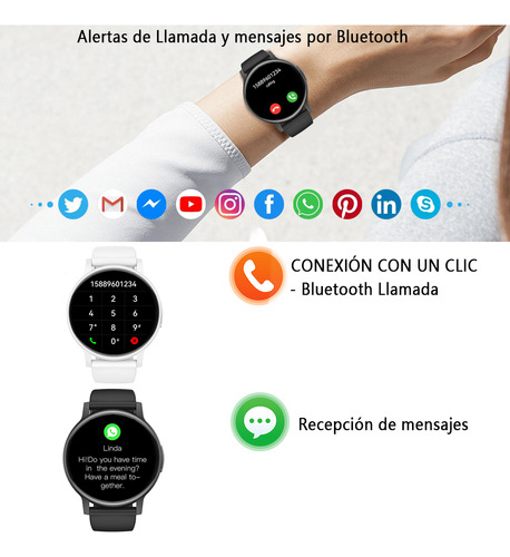 Reloj Inteligente Bluetooth Llamada 1.39 Ai Con Asistente De