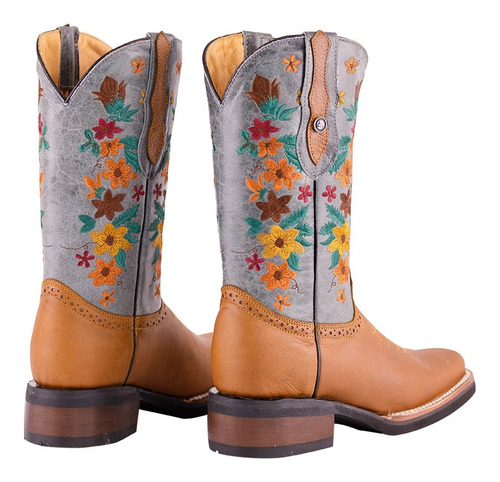 Imagen 3 de 6 de Bota Vaquera Rodeo Para Dama Horsag 100% Piel Original