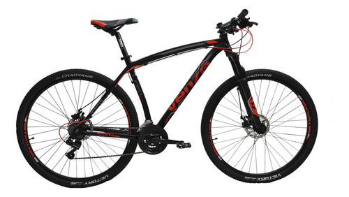 Mountain bike Venzo Shadow Series Loki Evo R29 18" 21v frenos de disco mecánico cambios Shimano color negro/rojo  