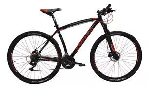 Mountain bike Venzo Shadow Series Loki Evo R29 18" 21v frenos de disco mecánico cambios Shimano color negro/rojo