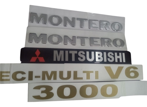 Emblemas Para Laterales Porta Placa Mitsubishi Montero 3000