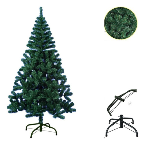 Árvore De Natal 1,50 Metros 300 Galhos Pinheiro Guirlanda 01