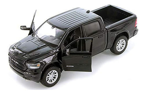 2019 Ram 1500 Laramie Crew Cab Pickup Truck Negro 1/24 Dieca