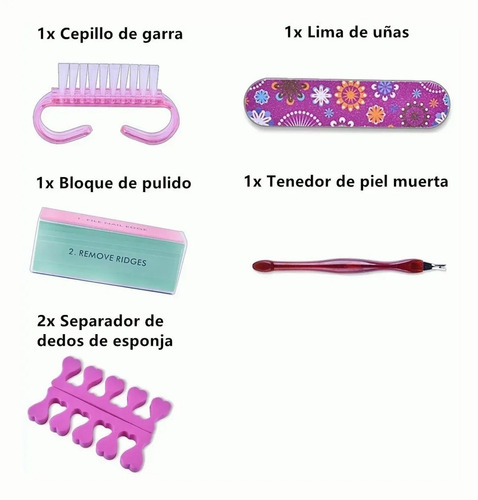 Kit Uñas Lámpara Uv Led Drill Taladro Y Decoración De Viaje