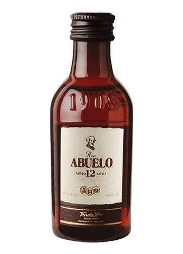 Botellin Ron Abuelo 12 Años 50ml X 5 Unidades