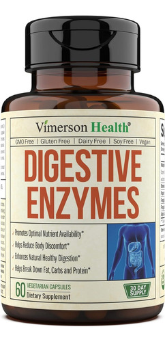 Enzimas Digestivas Vimerson Health 60 Cápsulas