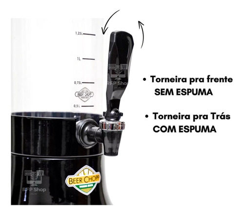 Torre Portatil De Chopp Base Giratória 2 Litros+ 2 Refis