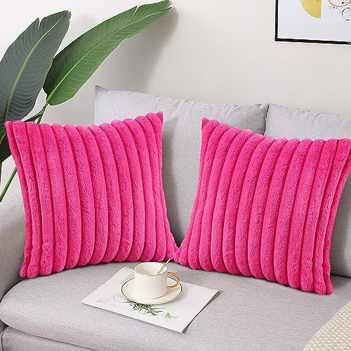 Gujiahone Juego De 2 Fundas De Almohada Decorativas De Piel