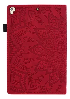 Estojo Para Tablet De Couro Girassol Vermelho Para