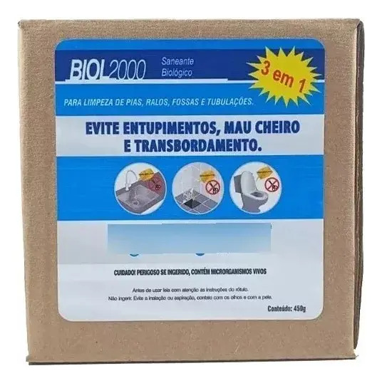 Biol 2000 Com 30 Saches Limpa Desentope Ralo Canos Pia Fossa