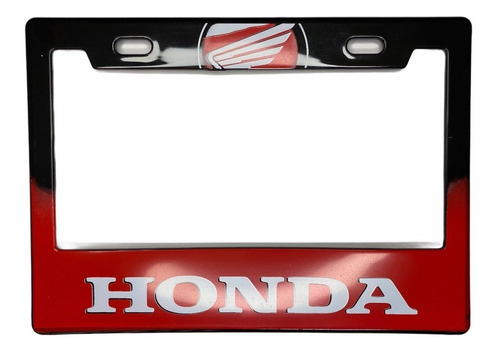 Portaplaca Moto Honda Logo Rojo 14 X 22 Cms