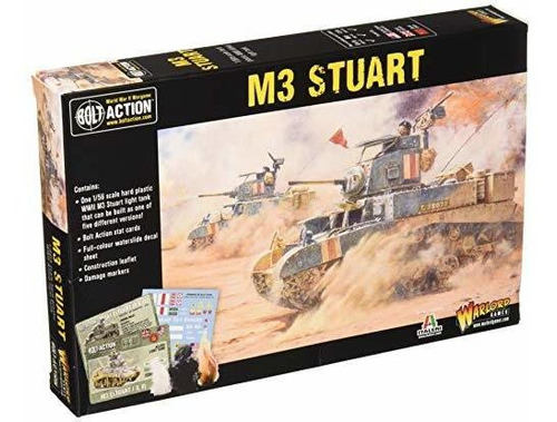 Bolt Action M3 Stuart Allied Light Tank 1:56 Wwii Military W