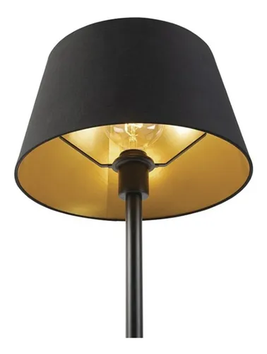 Lámpara De Mesa Con Pantalla E-27 Negro Leonor / Hb Led