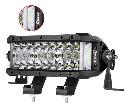 Barra De Luz Led, 7.5 Pulgadas 102w Triple Fila Led Lat...