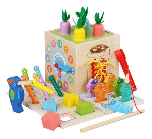 M Juego De Juguetes Montessori De Madera 8 En 1 For Niños