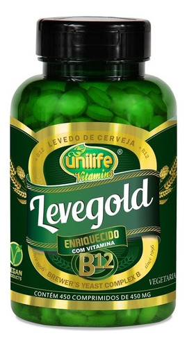 Levegold + Vitamina B12 Unilife 450 Comprimidos Sabor Sem sabor