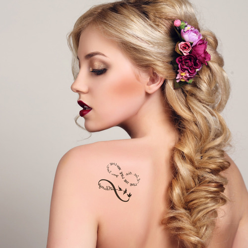 Pegatinas De Tatuaje Totem Tattoo Con Flores, 60 Hojas