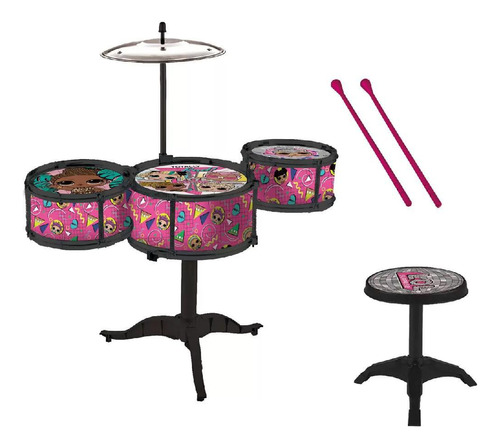 Brinquedo Bateria Musical Lol Surprise Pequena Candide 9824