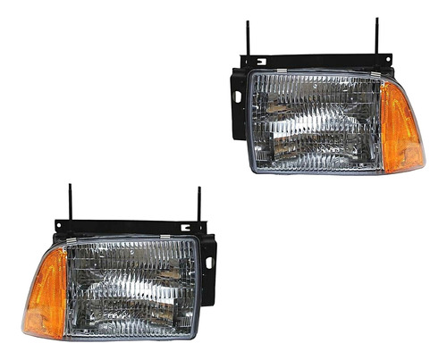 Par Faros C/base Chevrolet Blazer 95-97 Tyc