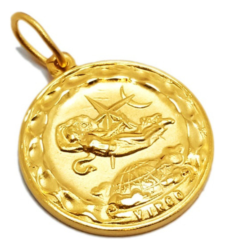 Signo Zodíaco - Virgo - Plaqué Oro 21k - 22mm 