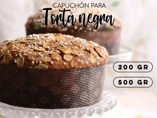 Capuchón Para Torta Negra 500 Gramos Por Paquete 