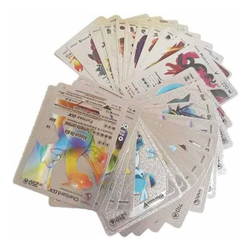 Cartas Pokémon Plateadas Metalizadas En Inglés 16 Cartas