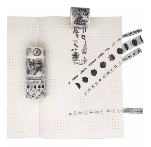 10 Rolls Vintage Washi Tape Set, EnYan Japanese Masking Decorative