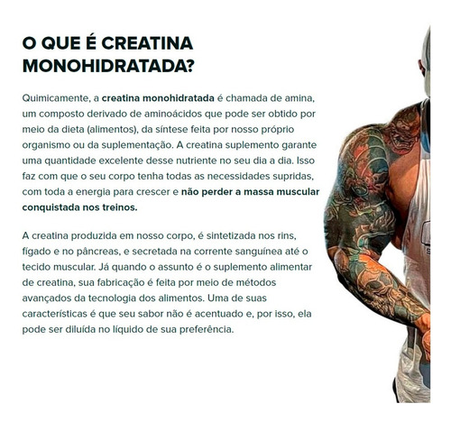 Kit 2 Creatinas Monohidratada Growth Supplements 250gr Cada