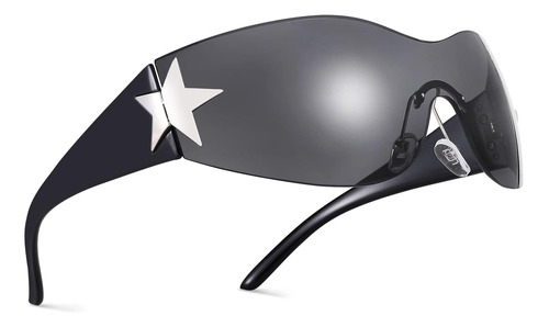 Coasion Sin Montura Y2k Wrap Around Star Gafas De Sol Mujer 