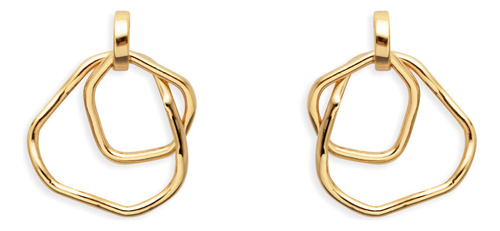 Aretes Oasis Tumbiko Joyeria Artesanal En Baño De Oro 14k