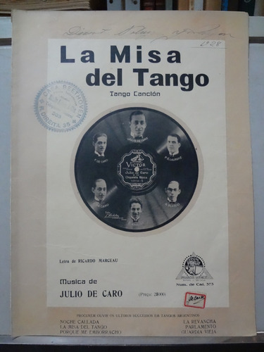 Partitura Piano La Misa Del Tango Julio De Caro