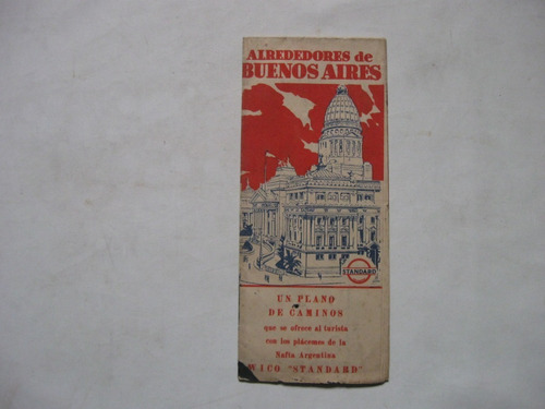 Antiguo Plano De Buenos Aires, Publicidad Standard Oil 1933
