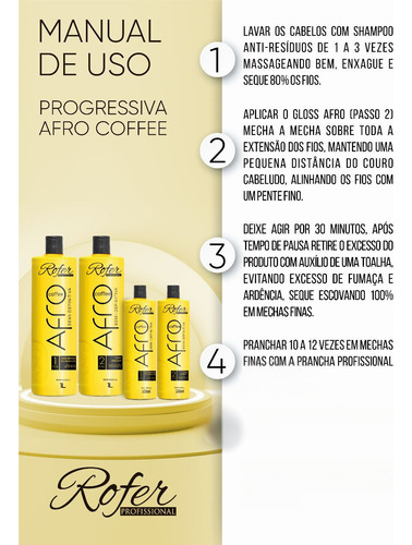 Progressiva Semi Definitiva Afro Coffee Rofer+perfume Cabelo