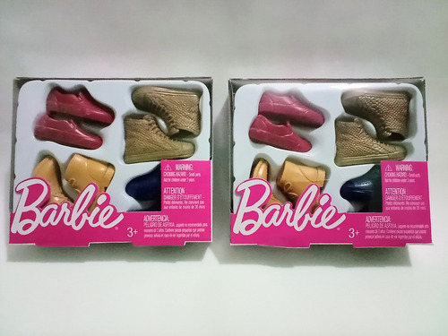 2 Set De 4 Pares D Zapatos Para Ken Barbie Marca Mattel 2019 (Usado)