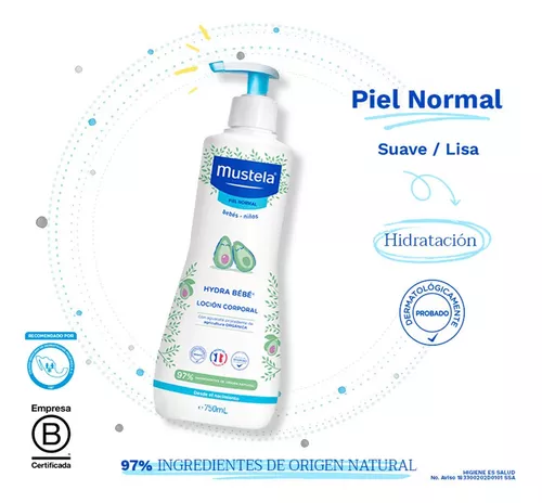 Mustela Hydra Bebé Loción Corporal para Bebés y Niños con Piel Normal