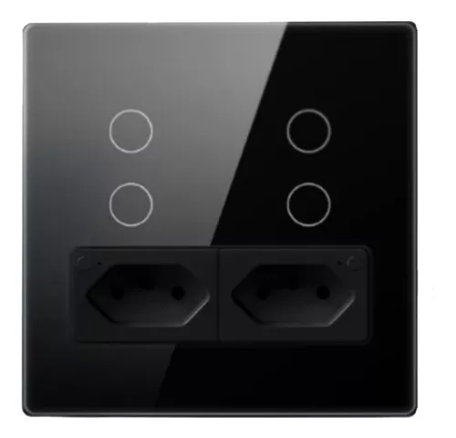 Interruptor Com 2 Botões e 1 Tomada Wifi Nova Digital Tuya Smart Life -  Loja Geek Smart - Automação Residencial