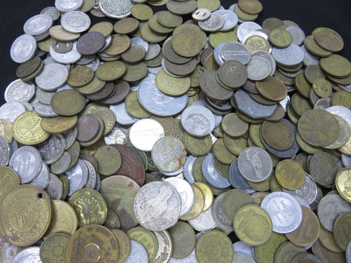 1 Kilo De Fichas Token Ficha Juegos Conmemorativas Etc (Usado)