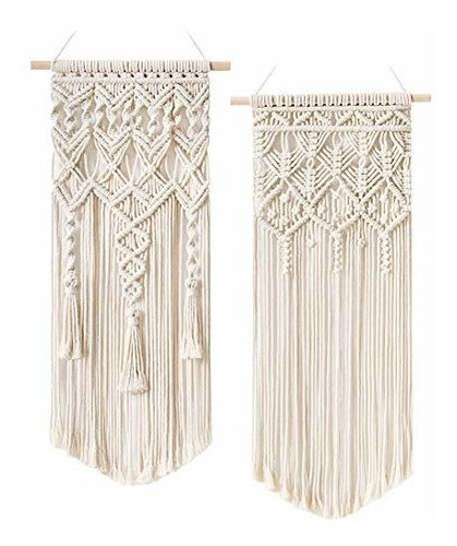 Mkono Pequeño Macrame Pared Colgante Decoracion Boho Chic