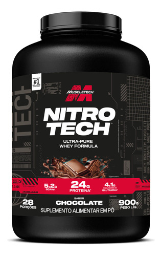 Nitro Tech 100% Whey Ultra Pure 900g 28 Doses Muscletech