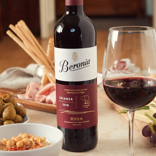 Vino Tinto Pack 3 Beronia Crianza Tempranillo España 750 Ml