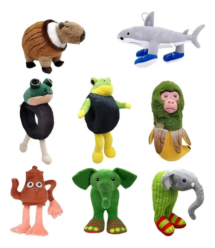 8 Tralalero Tralala-conjunto Personagens Decorativos Pelúcia ...