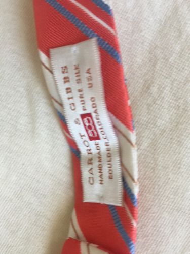 Corbata Bow Tie Humita Seda Blanca Rojo No Brooks Brothers