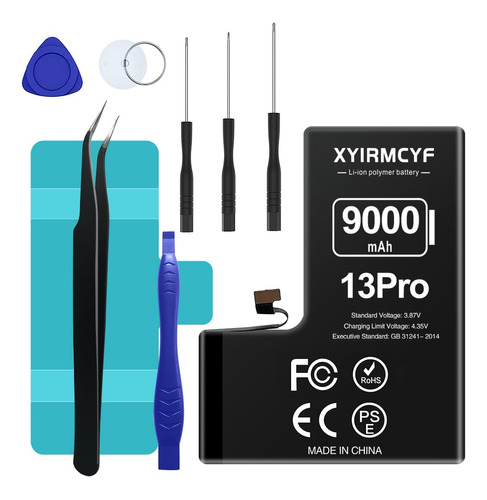 Xyirmcyf Bateria De Gran Capacidad De 9000 Mah Compatible Co