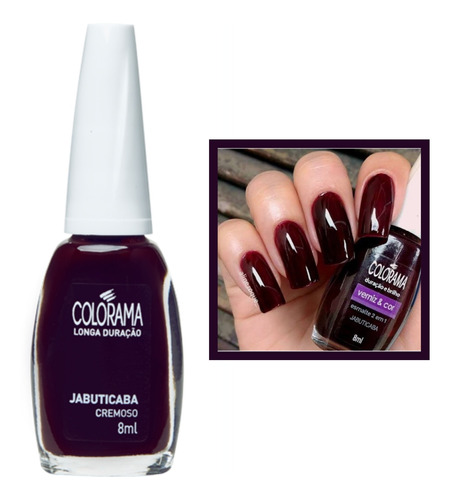 Esmalte Colorama Jabuticaba Vinho Escuro Cremoso 8ml