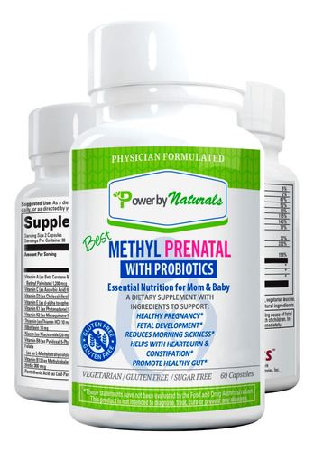 Power By Naturals - La Mejor Vitamina Prenatal De Metilo Con