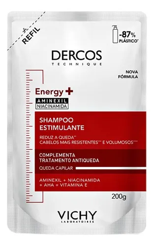 Refil Dercos Shampoo Antiqueda Energy+ Estimulante Com 200g